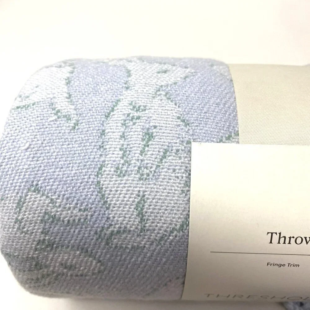 Target Woven Jacquard Bunny Easter Throw Blanket Blue Threshold™
